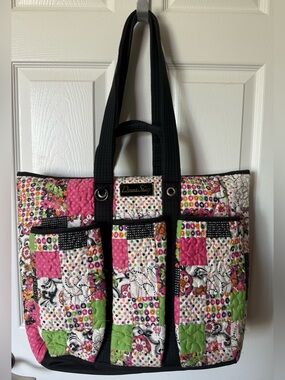 Donna Sharp Glam Patch Large Tote Travel Utility Bag Multicolor Quilted Fabric